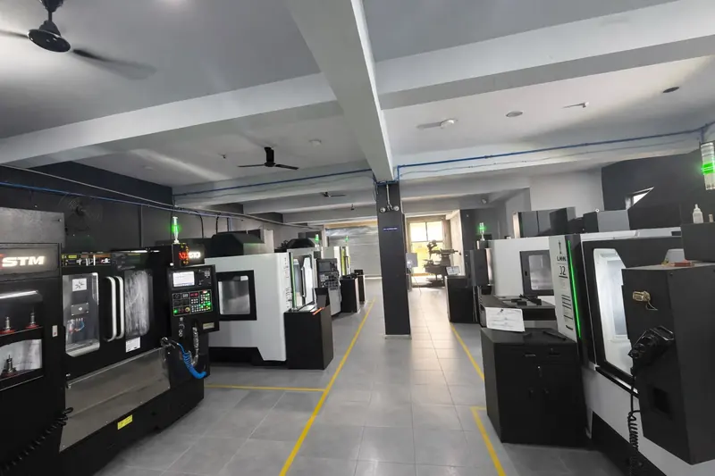 Row of STM and LMW VMC machines in the EGT machine bay